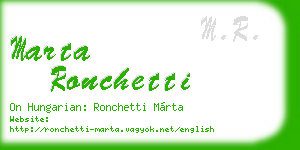 marta ronchetti business card