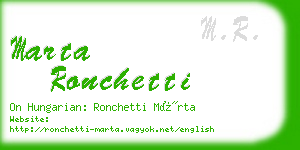 marta ronchetti business card